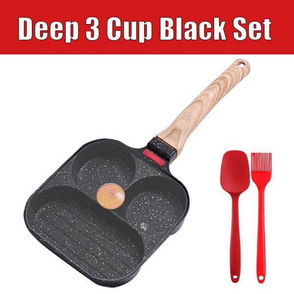 3/4 Cups Egg Frying Pan with Lid Nonstick Omelet Pancake Pan Fried Egg Pans Breakfast Grill Skillet Hamburger Steak Cooker Pan
