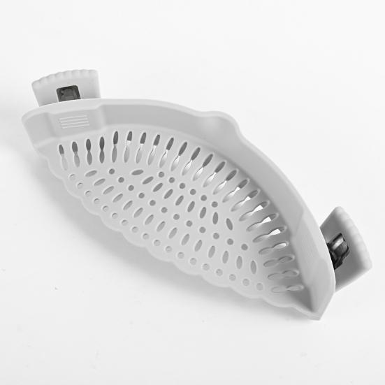 Silicone Clip On Strainer for Pots And Pans High Temperature Resistant Quick Draining Rack with Leak-Proof Holes Easy To Clean Kitchen Colander