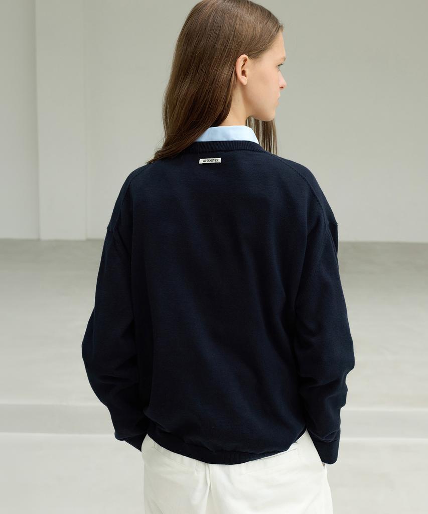LEVAR All-Day Cotton Round Knit - Darknight Navy