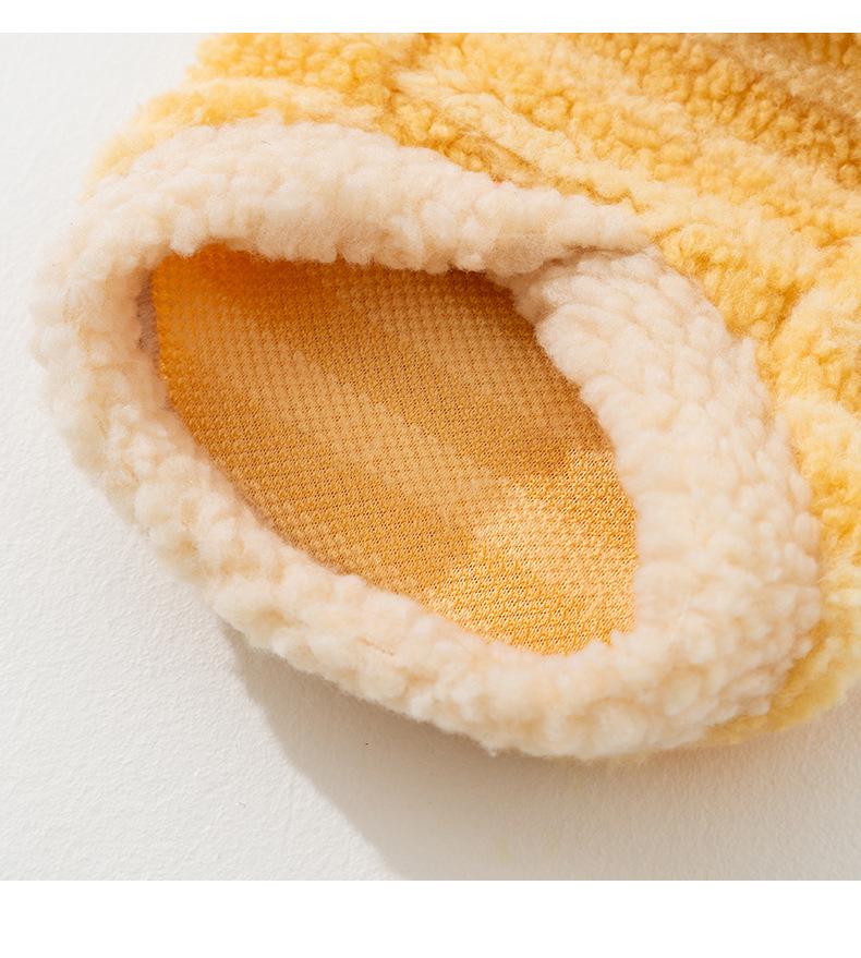 Warm Lamb Fleece Cat Clothes for Kittens & Adults - Leash-Compatible, Little Bear Design, Two-Legged for Fall & Winter, Also Fits Small Dogs