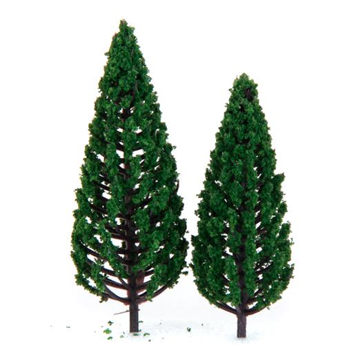 22 piece Train Landscape 6.3 Cm Green Architecture Trees