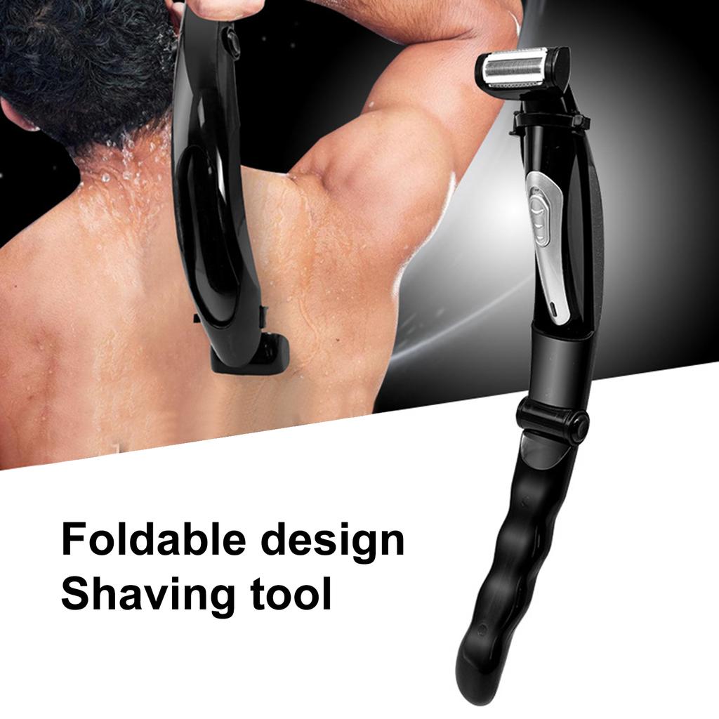 Electric Back Hair Remover Men s Full Body Hair Shaver Trimmer Detachable Foldable Handle Whole Body Washable Wet and