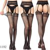European & American Women's Mesh Jacquard Garter One-Piece Pantyhose