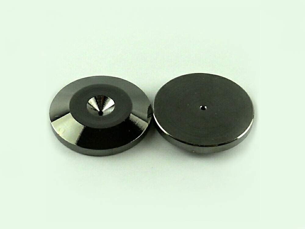 Lautsprecher-Isolator-Spike-Waffe Set von 6 Empfänger, Metall, Schwarz,