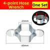 1/5Pcs Durable Stainless Steel Hexagon Nut Wrench 4-point Detachable Hex Wrench Reusable Faucet Wrench Bathroom Repair