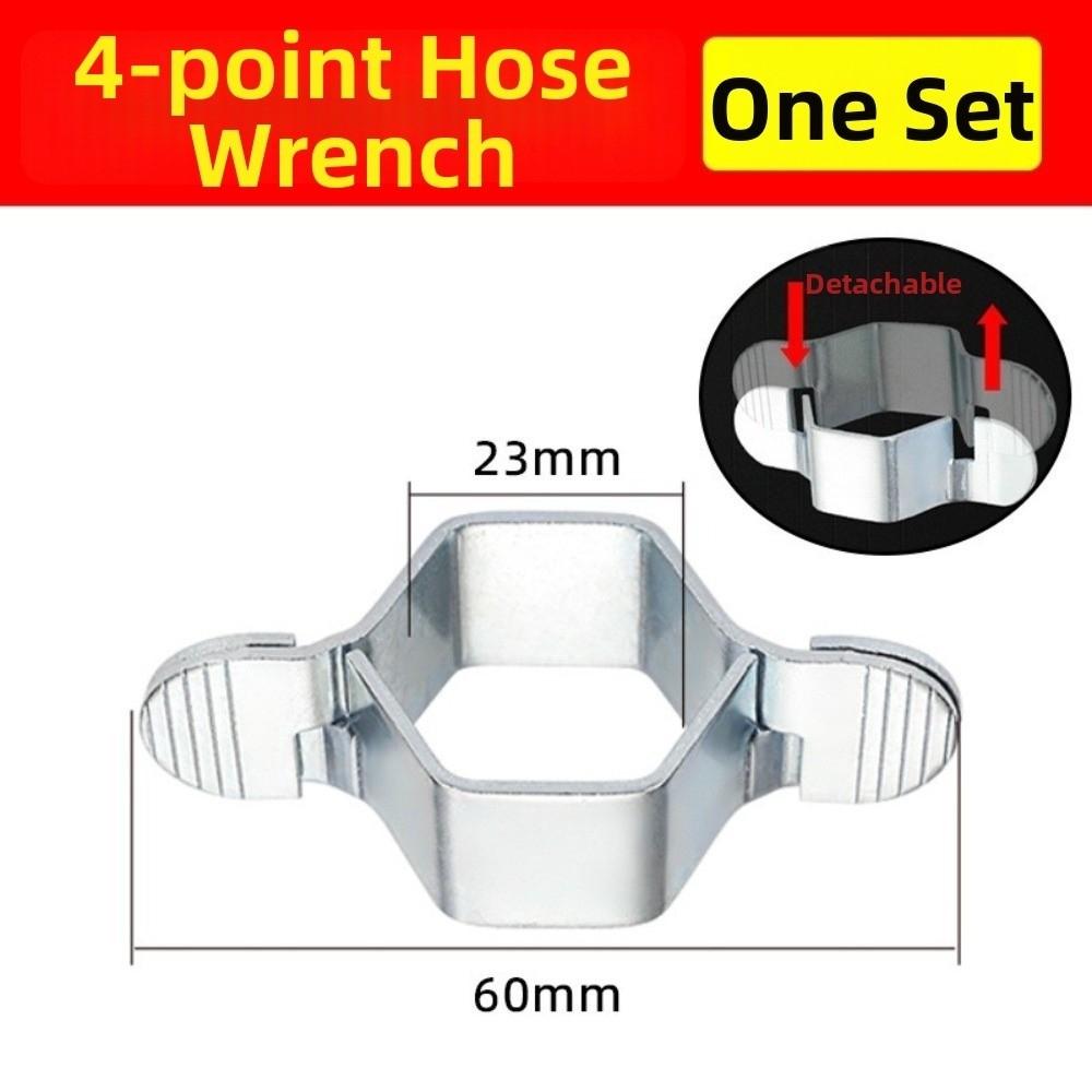 1/5Pcs Durable Stainless Steel Hexagon Nut Wrench 4-point Detachable Hex Wrench Reusable Faucet Wrench Bathroom Repair