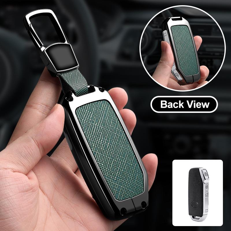 Zinc Alloy Leather Car Key Fob Case Key Case Kia Gt Line Forte Seltos K3 K5 Sportage Ceed Soul Smart Pao Ace Kaiku E Pao Key Fob