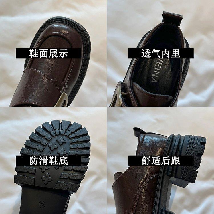 [Yushilai] Platform Thick Heel Mary Jane Single Shoes Women's 2025 Spring New Fashion Casual Versatile One Pedal