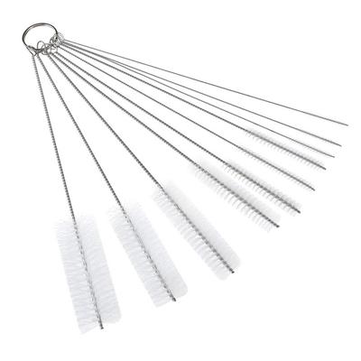 10pcs Nylon Cleaning Brush Set Washing Cleaner Bristles Tube Pipe Bottle Straw Women Household Cleaning Supplies