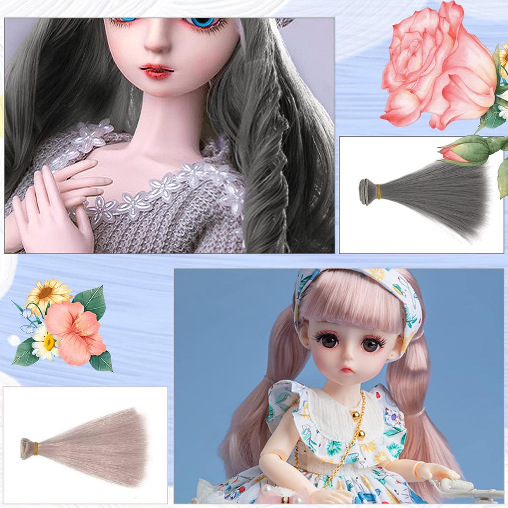 CMD 13 16 14 Puppenperücke Puppenperücke OB SD BJD Puppenperücke Glattes Kurzes Haar Puppe Lange Perücke Langes Haar DIY Kostüm (10 Farben)