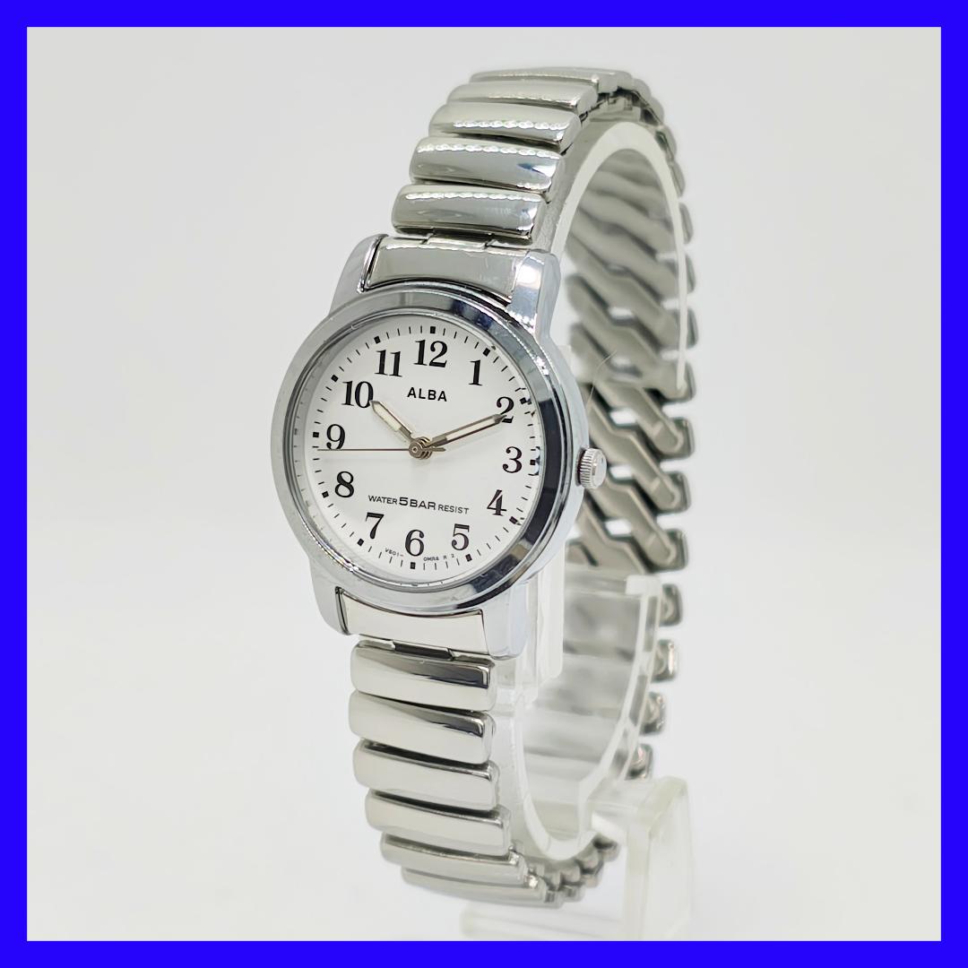 

[USED] 520 Free Shipping Battery Replacement ALBA Analogue Watch Quartz Silver