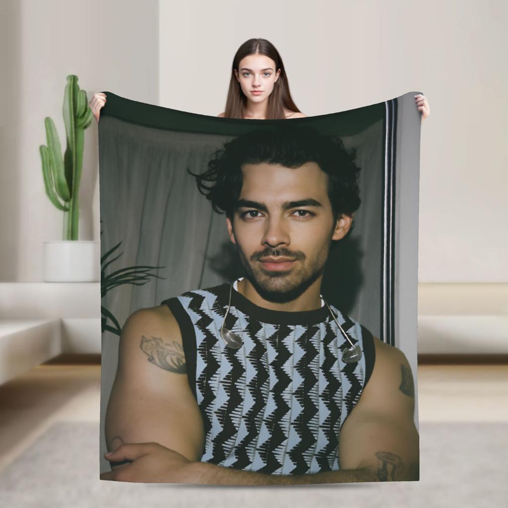 Kevin Jonas  Blankets Quality Warm J-Jonas Brothers  Bedding Throws Winter Kids Bedroom Fluffy Bedspread