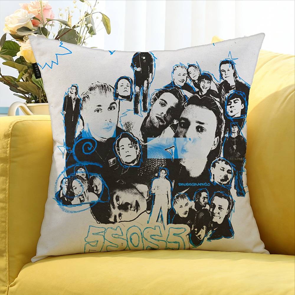 5 S-Seconds Of Summers 5-Sos Various Sizes Square Pillow Case For Car Home Bedchamber Decor