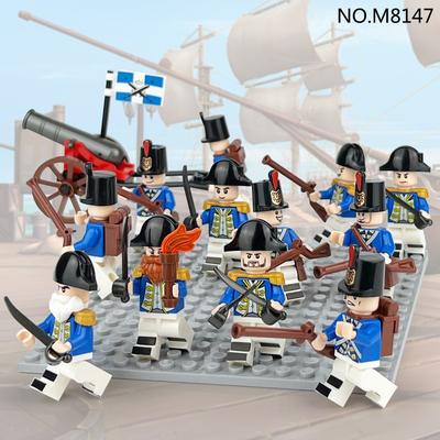 The Napoleonic Wars Series of European Royal Navy Figurine Building Block Toys