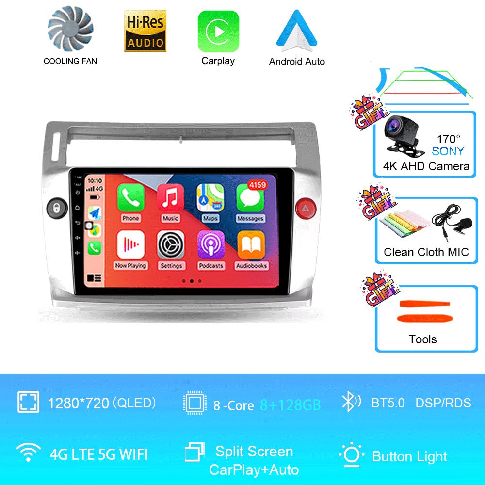 Android 14 Pentru Citroen C4 C-Triomphe Quatre 2004-2014 Radio Auto Multimedia Video Carplay 2Din DVD Unitate Principală Stereo Difuzor Audio