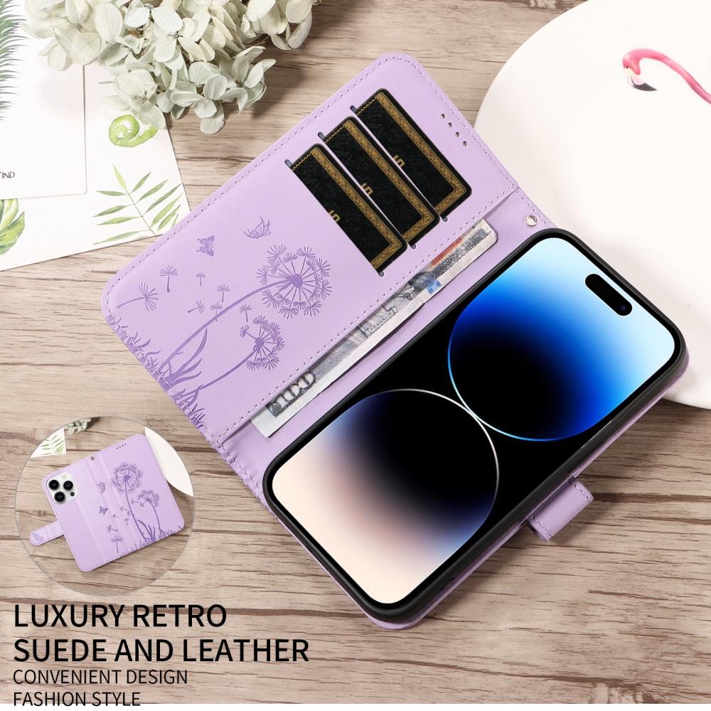 Leather Phone Case for Funda iPhone 17 16 15 14 13 12 11 Pro Max 16 15 14 Plus Mini 17 Air 16E Cases Dandelion Wallet Flip Cover