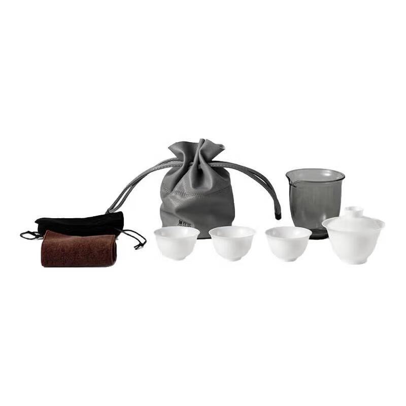 Wuwaju Ice Realm Ice Jade Porcelain Travel Tea Set