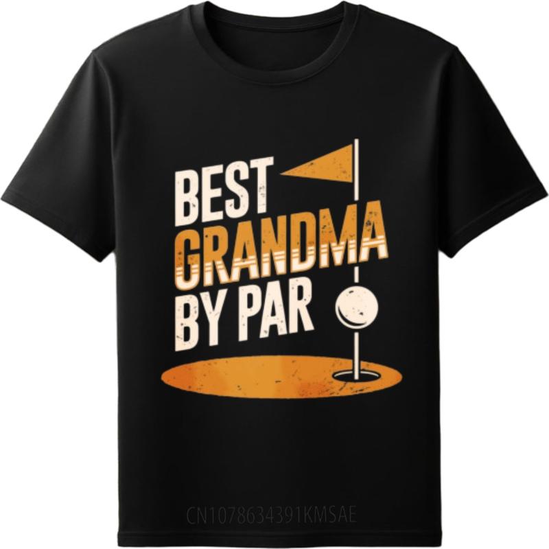 Breathable Tee Solid Color Men short sleeve tshirt Cotton Best Grandma By Par Golf Design Classic Man tees Classic Tshirt