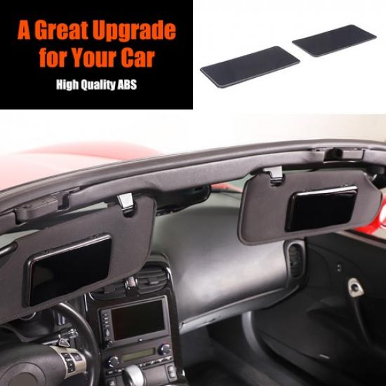 Glossy Piano Black Cosmetic Mirror Panle Cover Trim For Corvette C6 2005-2013
