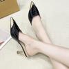 Fashion High-Heeled Shoes Lady Cover Toe Womens Slippers Outdoor Slides Shallow Female Mule Thin Mules Pointed Pumps Shoes Woman 2025 Po