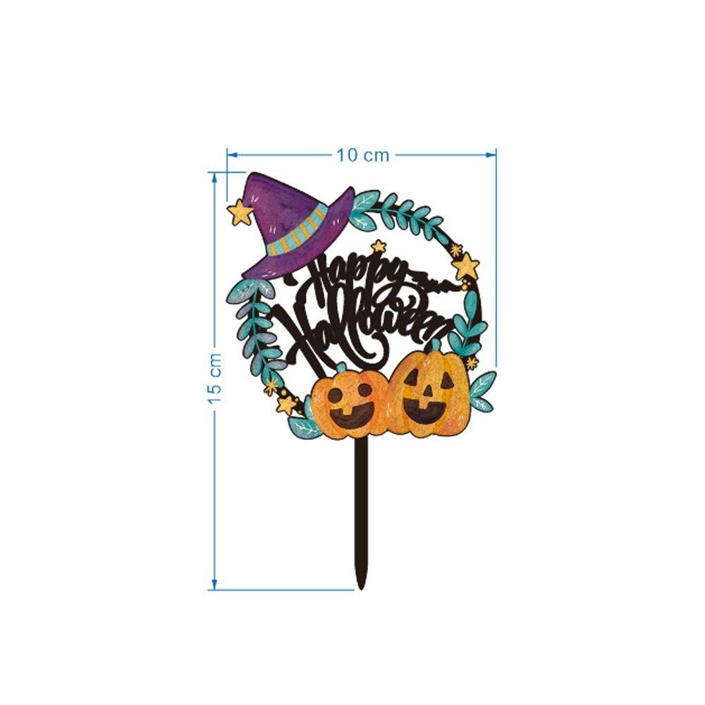 Bat Pumpkin Ghost Skull Bat Pumpkin Cupcake Toppers Cartoon Cake Sign  Kids Gift