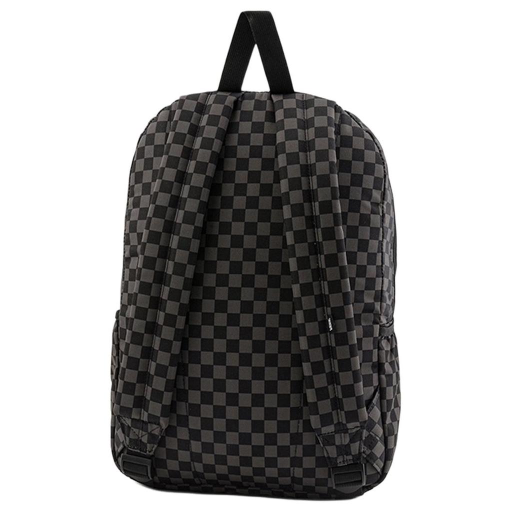 Vans Large Capacity Travel Commuter Polyester Backpack Regular Women backpack Black Checkered VN000GP1DWU