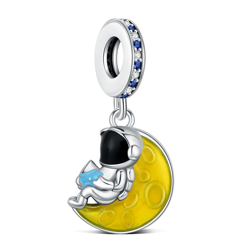925 Silver Robot Charms Pendant sea turtle Moon Bead Fit Bracelet For Women DIY Fashion Jewelry Elegant Gift