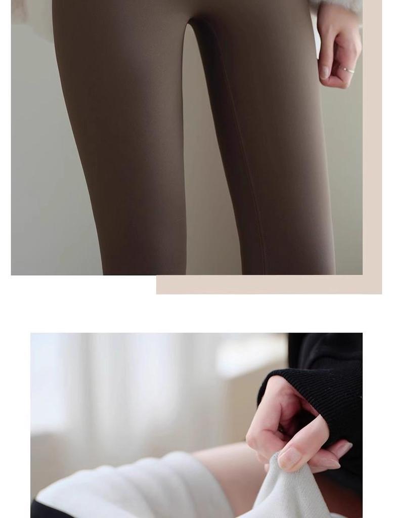 High-Waisted Cashmere Silk Yoga Pants with Tummy Control - Seamless Shark Skin Outerwear for Autumn/Winter 2025.