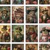32pcs, Frog Rose Postcard, Abstract, Birthday/Anniversary Gift, Collectible, Suitable for Gift Giving, Can be Mailed.