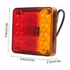 2PCS/Set 12/ 24V LED Trailer Lights Rear Tail Lights Square Tail Stop Indicator Truck Lamp Kit Indicator Stop Light Waterproof