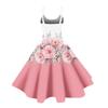 Women's Floral, Colour Block Patchwork, Gradient Print Sexy Strapless Punk Vintage Dresses