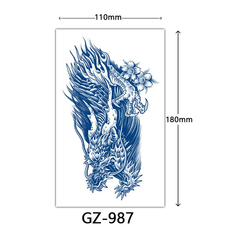 Juice Tattoo Stickers, Herbal Tattoo Stickers, Semi-Permanent English Letter Tattoo Stickers Tattoo