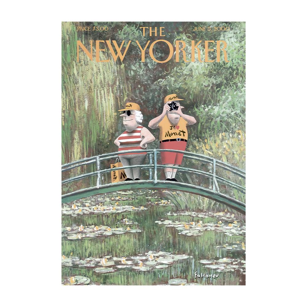 Poster Rivista New Yorker Pittura su Tela Impermeabile Decorazione Caffè Bar Casa Adatto per Soggiorno Camera da Letto 20x30cm