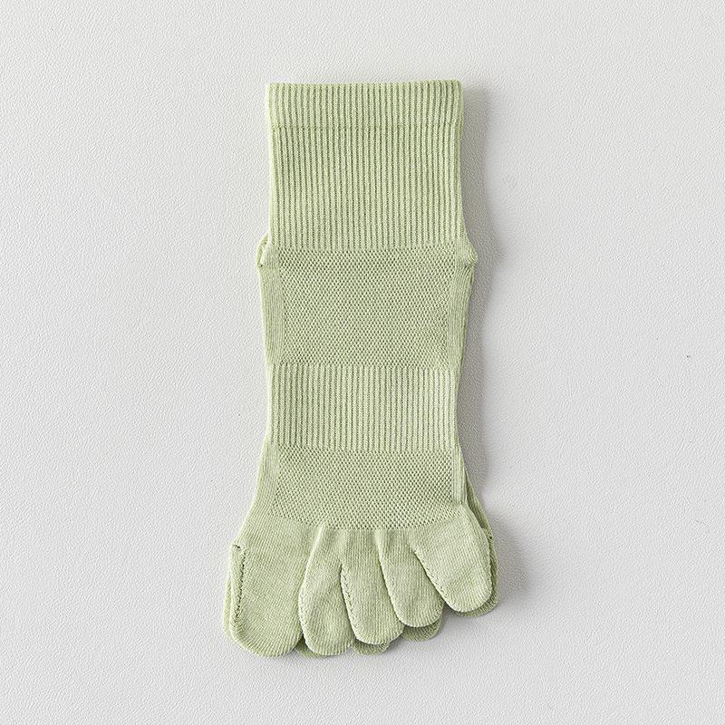 

Женские дышащие хлопковые сетчатые носки с пальцами - Антибактериальные, до середины икры, против грибка стопы One Size