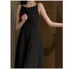 BEYANE Long Concert Party Wedding Adult Simple Long Open Cabaret High School Cocktail Evening Dress Dress, Dress, Dress, Black, Camisole, Satin,