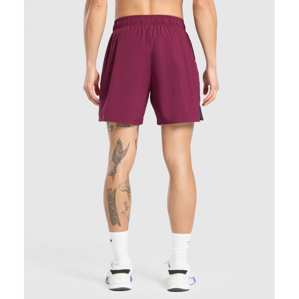 Gymshark Sport  7  Shorts Strong Pink Black A1b3l Kcrj