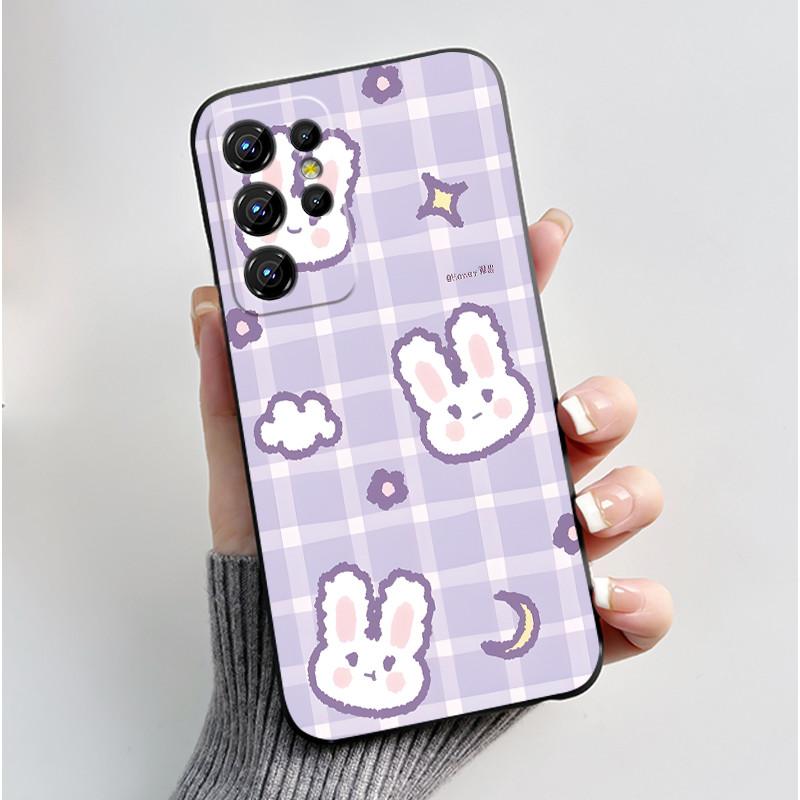 For Oukitel C1 Case Oukitel C1 Pro Cover Luxury Cute Love Rabbit Funny Pattern Black TPU Soft Silicone Protective Phone Case