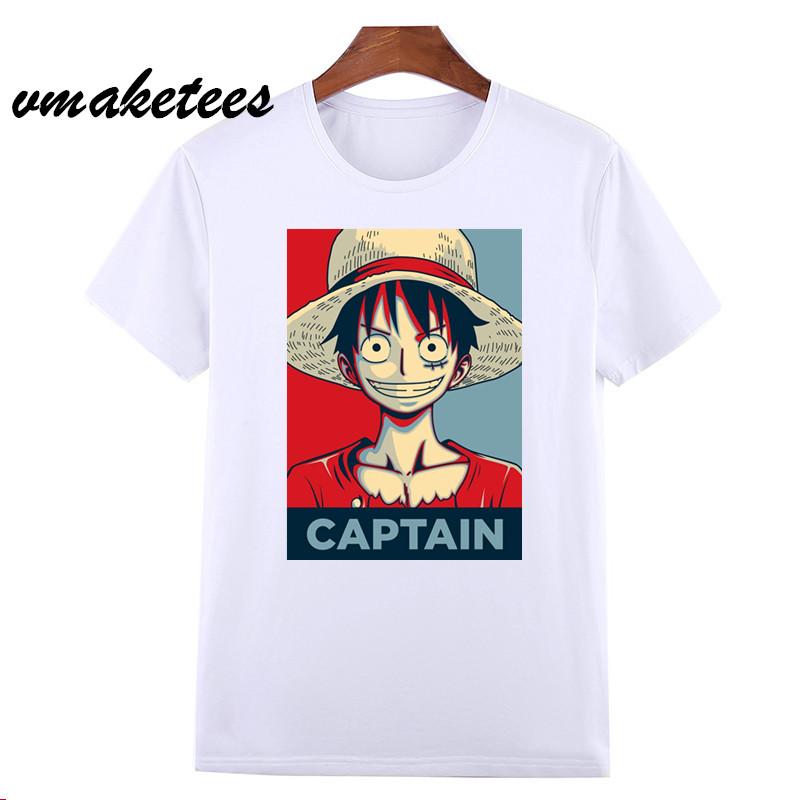 Japanese One Piece Anime Fans T-shirt Men Summer Casual Fashion Tshirts High Quality Short