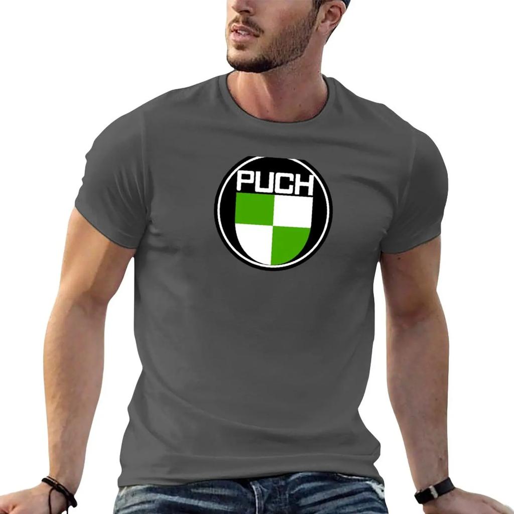 New Fashion Heavyweight Hot Sale Vintage Summer Round Collar Streetwea Puch Motorcycles T-Shirt Vintage Clothes T Shirt for Men