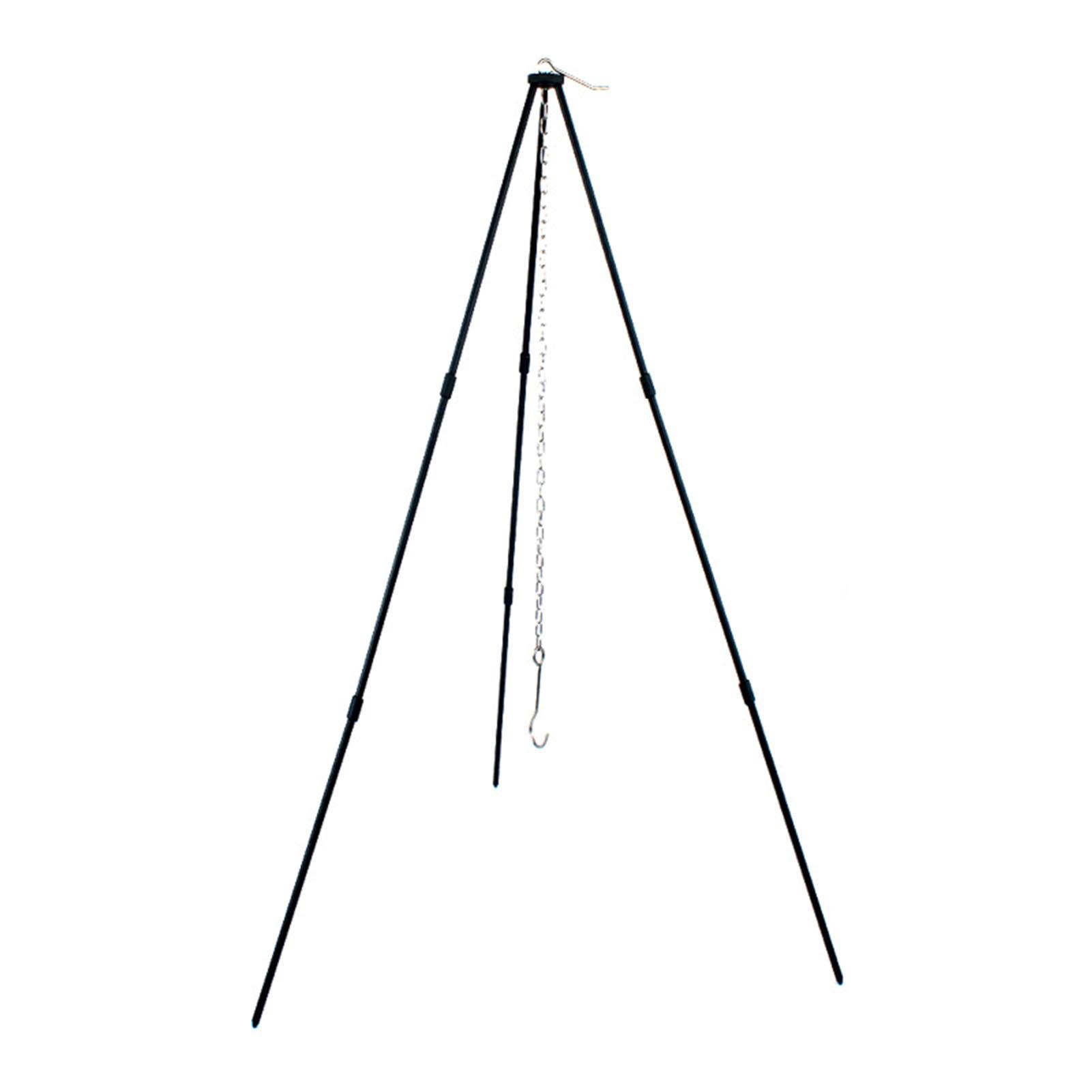 

Тренога для приготовления пищи Складная тренога для костра с цепью и сумкой для переноски Алюминиевый сплав для улицы