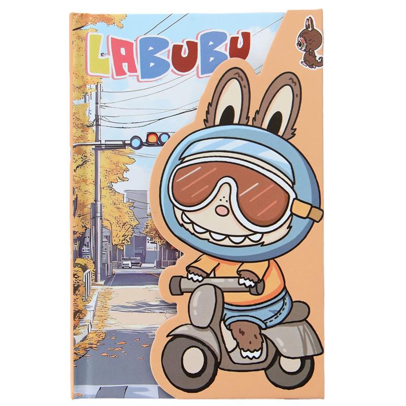 A6 Cartoon Cloth Notebook Magnetic Folding A6 Hard Shell Hardcover Color Page Hand Account Notepad Cute