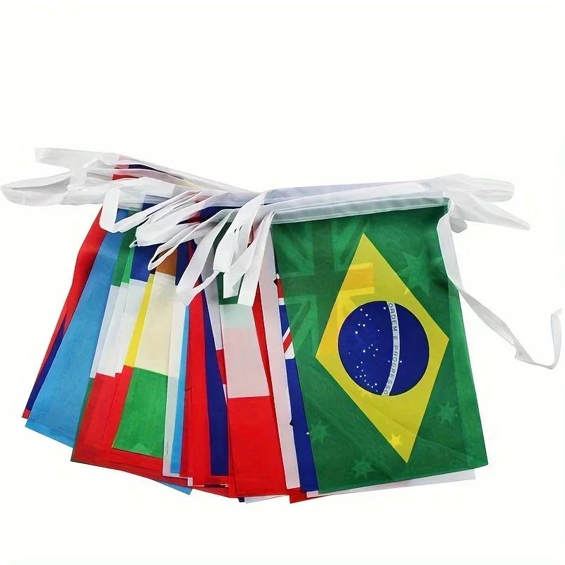 1Set 32 flags String Flag Countries Around The World Nations Flag 32 Teams Games Hanging Flags