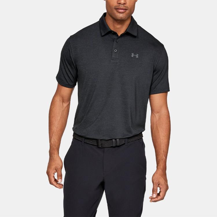 Under Armour Playoff Golf Polo Shirt, Loose Fit With Logo Men Tops Black 1327037-001