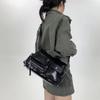 Multiple Pockets Women's Shoulder Crossbody Bag Vintage Street Motorcycle Bag Ladies Daily Use Commuter Bag Handbags