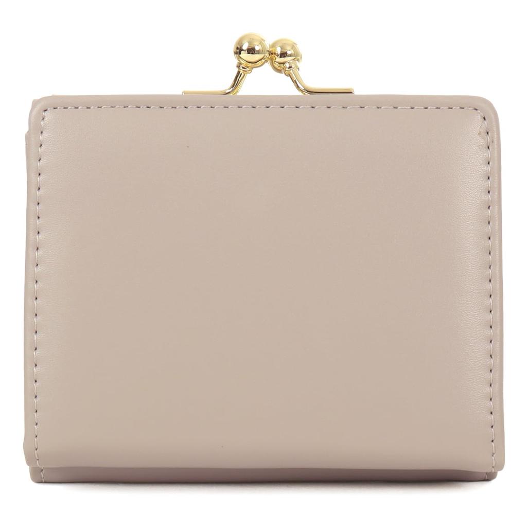 Paul & Joe Accessories Mini Wallet, Cat Face, Sax Bar Web Exclusive, Clasp Closure, Tri-Fold Mini Wallet, PJA-W1361, Greige