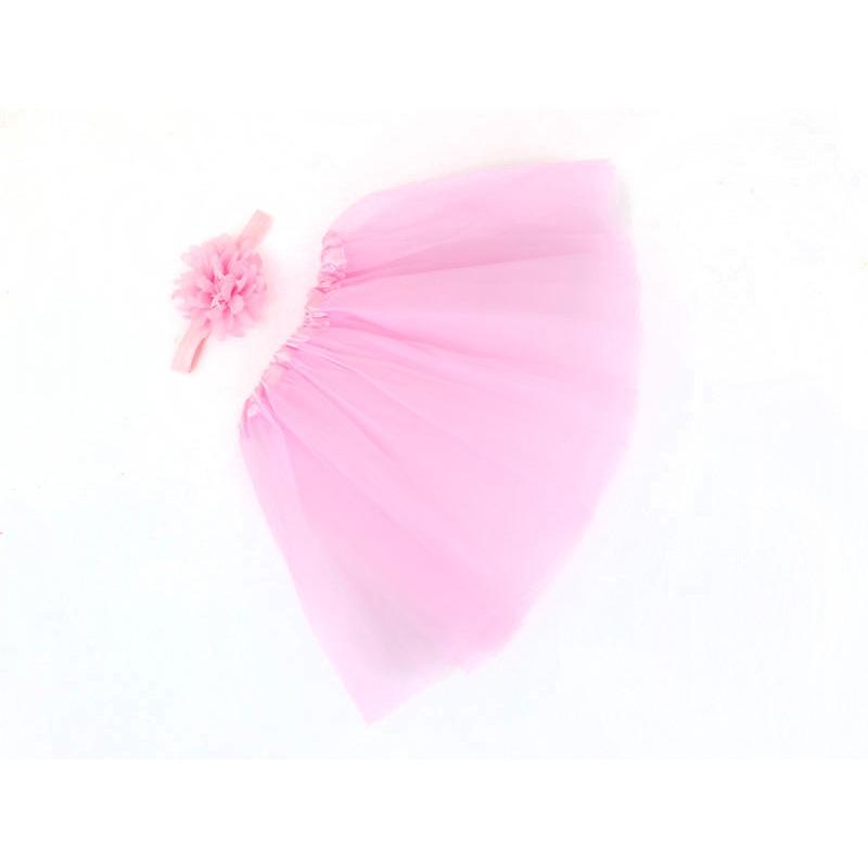 Children's Chiffon Flower Baby Set, Baby Photography Gauze Skirt Tutu Skirt Headband Set