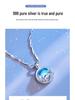 Pure Silver Moonstone Clavicle Necklace for Women - Birthday or Christmas Gift for Girlfriend