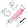 Car Glittery Genuine Smart Key Pink [Wisdompro] Keychain, Leather, Anti-Loss, Compatible, Stylish, Women's,