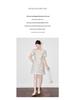 Summer Style Women's Slimming Dress - High-Quality Organza with Sparrow Feather Embroidery