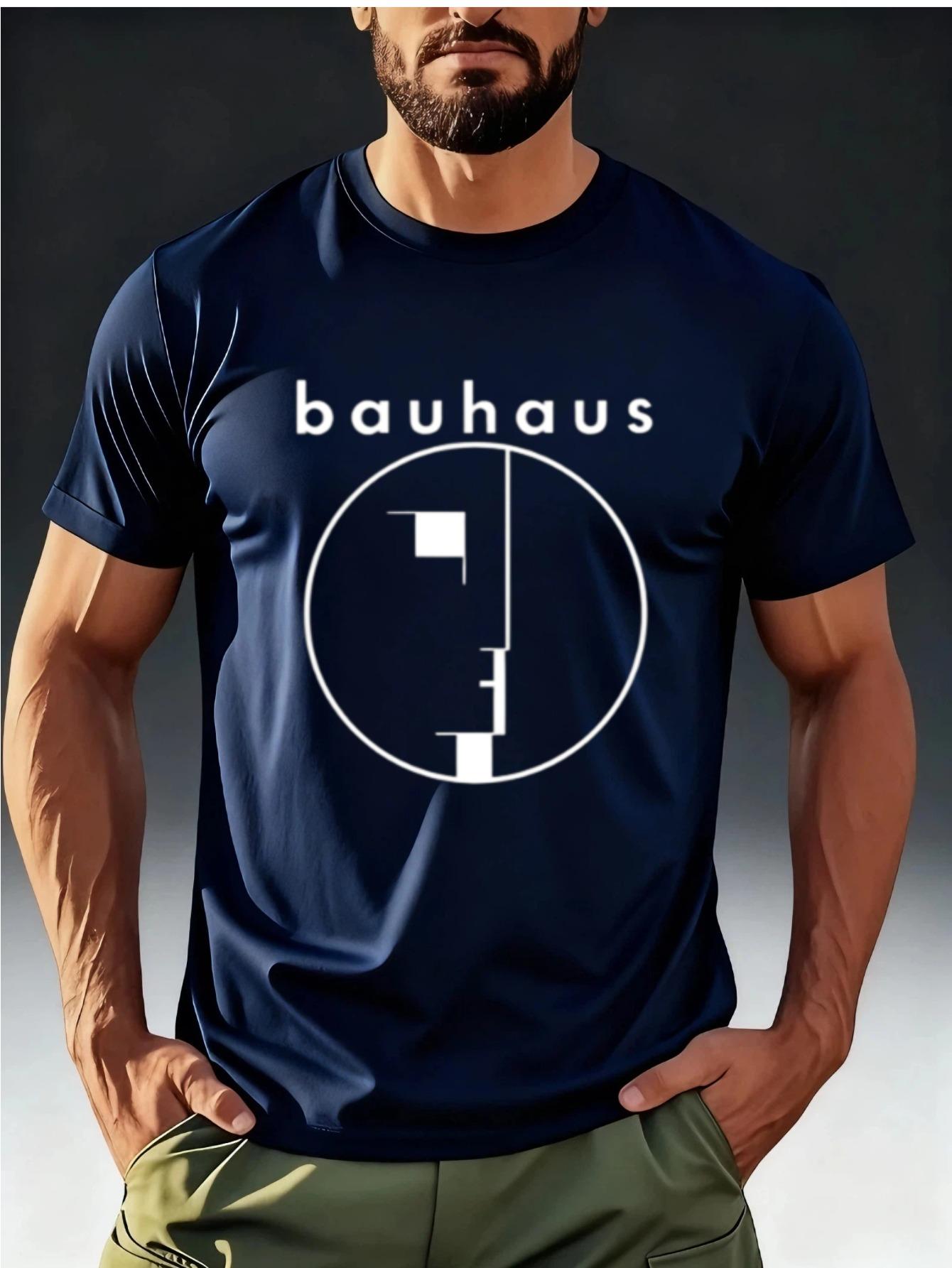 Men S Trendy T-Shirt Featuring Bauhaus Geometric Prints XXXXL